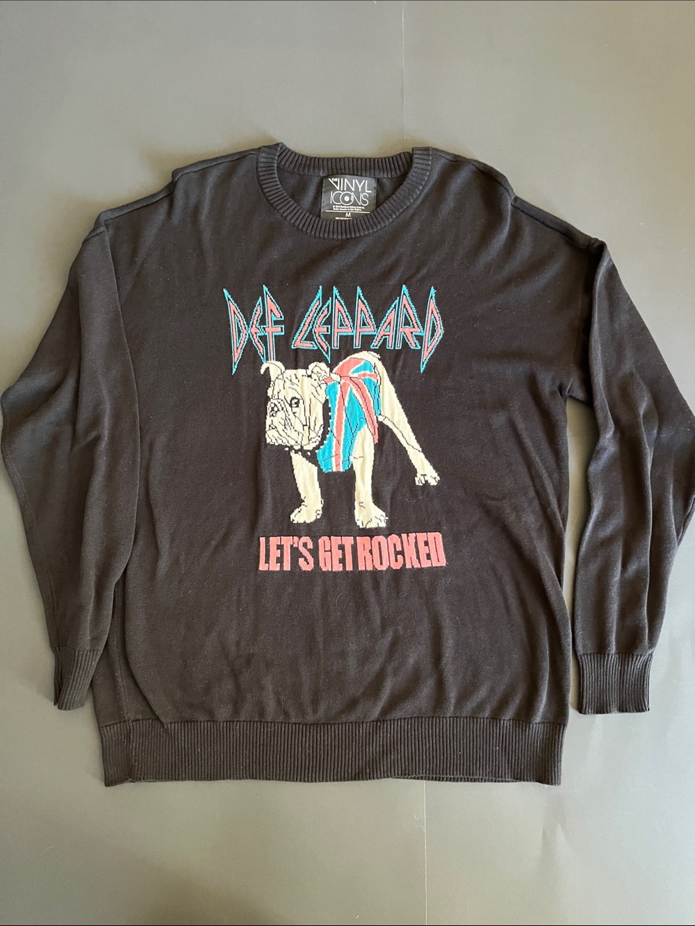 Def Leppard 'Let's Get Rocked' Black Graphic Sweater